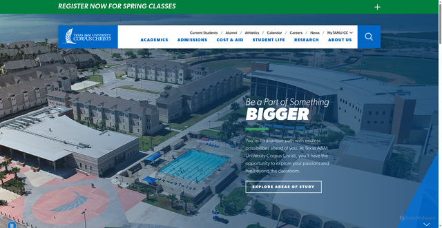 Security scan screenshot of https://www.tamucc.edu/