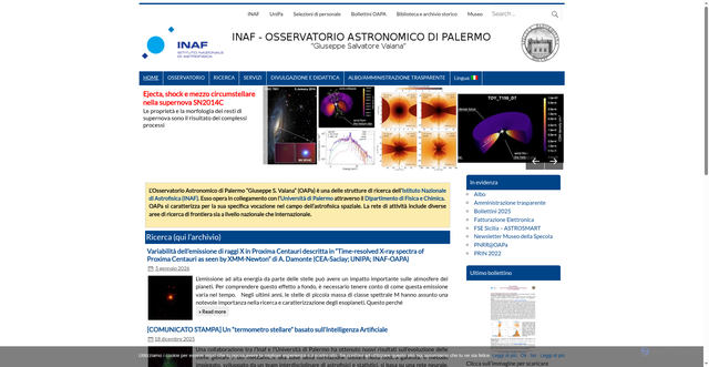 Security scan screenshot of https://www.astropa.inaf.it