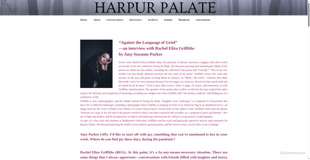 Security scan screenshot of https://harpurpalate.binghamton.edu/rachel-eliza-griffiths/