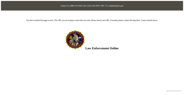 Security scan screenshot of https://www.leo.gov/
