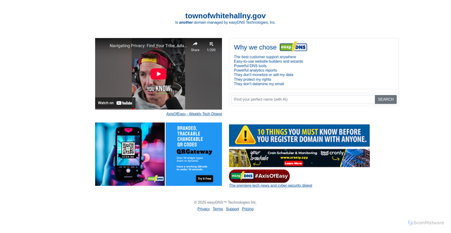 Security scan screenshot of http://townofwhitehallny.gov/