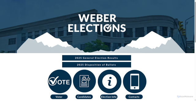Security scan screenshot of https://www.weberelections.gov/