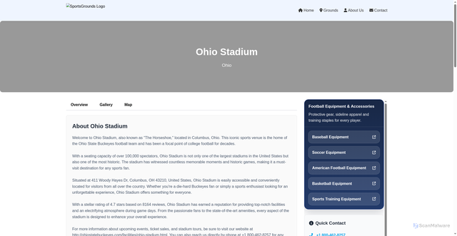 Security scan screenshot of https://ohio-stadium.sportsgrounds.us.com/