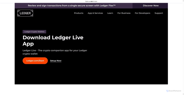 Security scan screenshot of https://ledgliveus.wixstudio.com/live