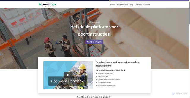 Security scan screenshot of https://poortbox.nl