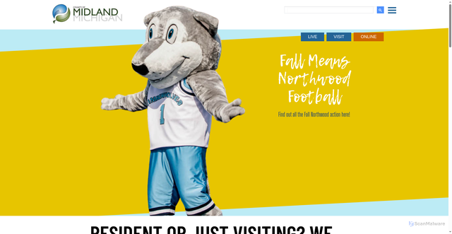 Security scan screenshot of https://midlandcountymi.gov/