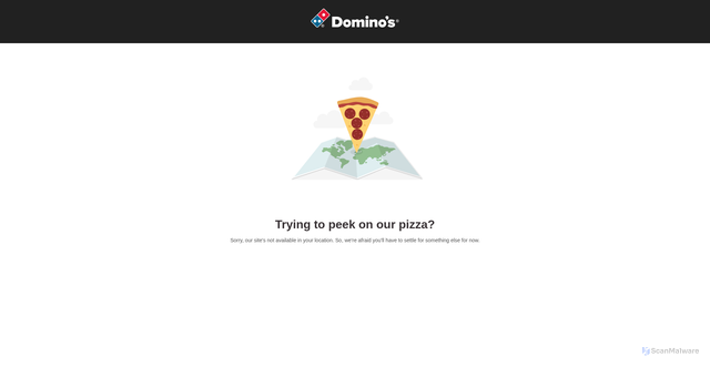 Security scan screenshot of https://dominos.co.uk