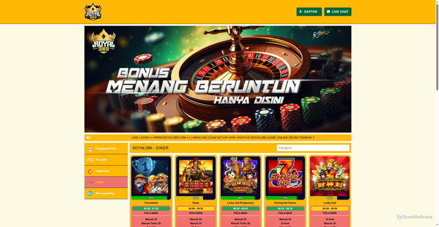 Security scan screenshot of https://rtproyal389-2.pages.dev/joker.html