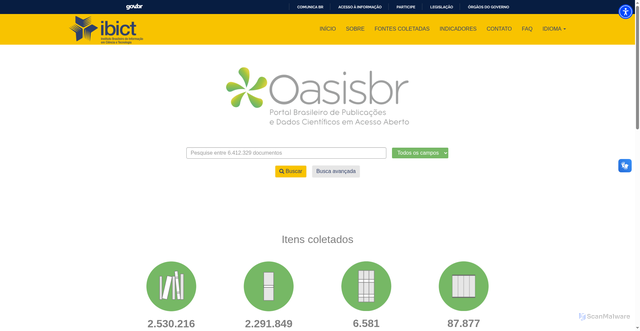 Security scan screenshot of https://oasisbr.ibict.br