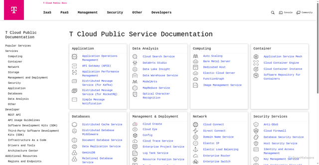 Security scan screenshot of https://docs.otc.t-systems.com