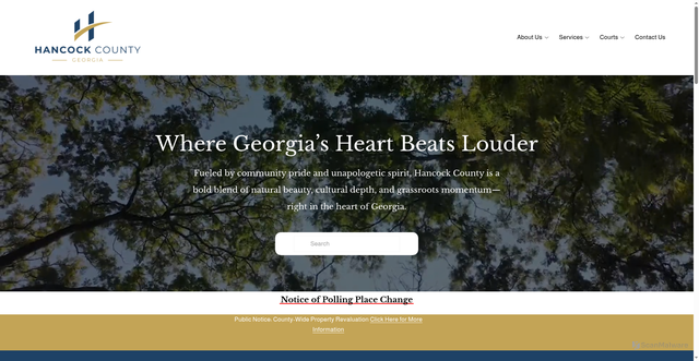 Security scan screenshot of https://www.hancockcountyga.gov/