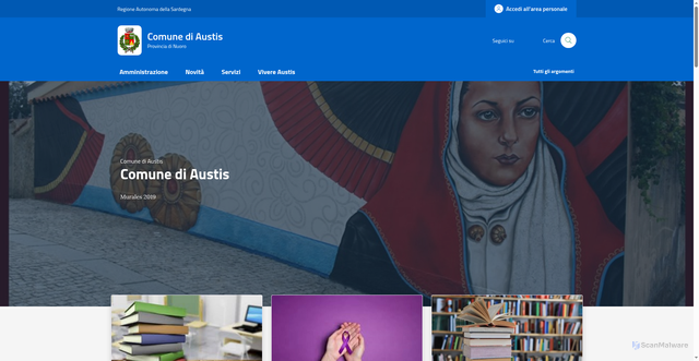 Security scan screenshot of https://www.comune.austis.nu.it/