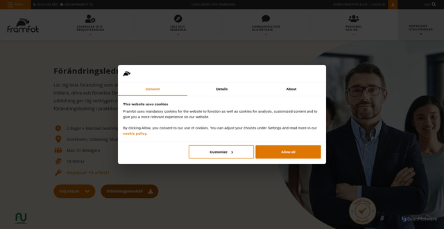 Security scan screenshot of https://r.nl.framfot.se/mk/cl/f/sh/WCPzyXJTZ7Ij90jWSAsSORpbuIlvLChG/Cv9FUkcwnzgJ