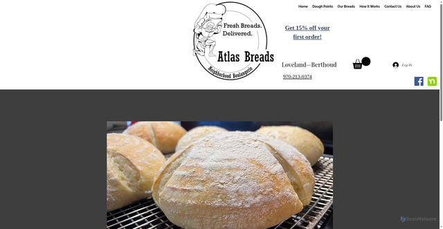 Security scan screenshot of https://www.atlasbreads.com/product-page/sourdough-boules?srsltid=AfmBOoplFFP-LnOdgSzIMp1i5Si2MR5GS5pOVP29xAEkoqmg6vPYfCiG
