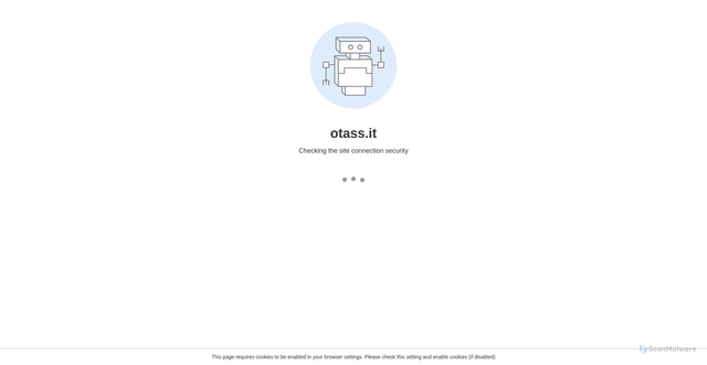 Security scan screenshot of https://www.otass.it/