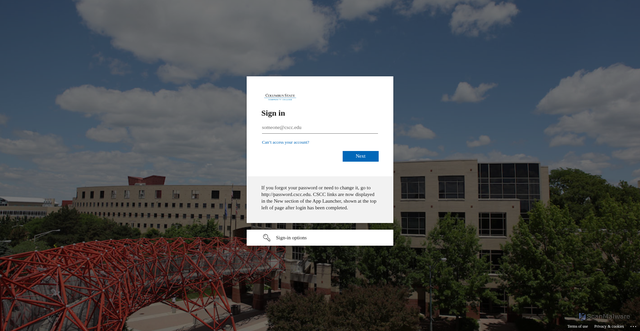 Security scan screenshot of https://staffcscc.sharepoint.com