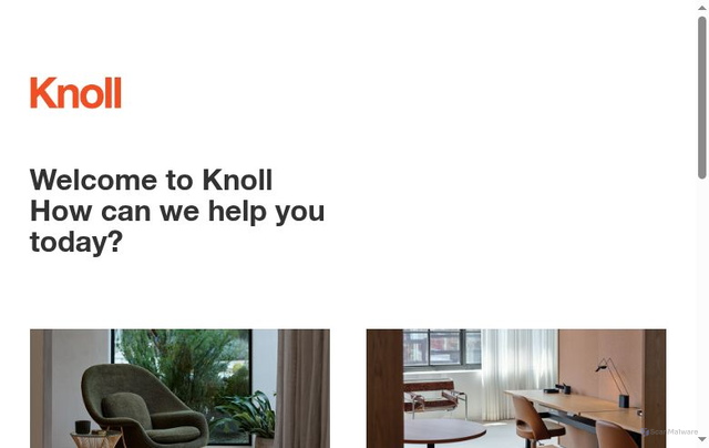 Security scan screenshot of https://www.knoll.com