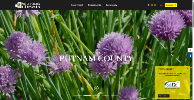 Security scan screenshot of https://putnamil.gov/