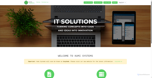 Security scan screenshot of https://kumi.systems