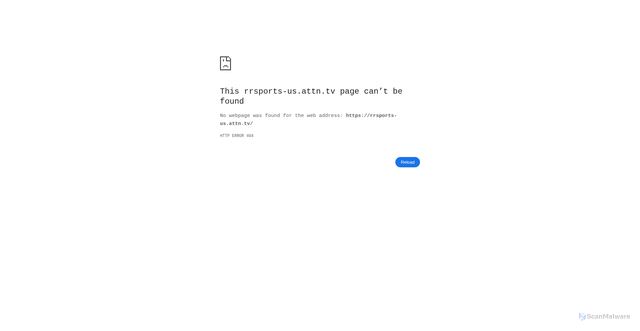 Security scan screenshot of https://rrsports-us.attn.tv