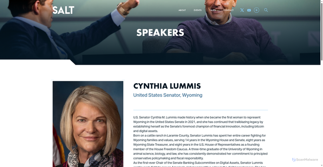 Security scan screenshot of https://www.salt.org/speakers/cynthia-lummis