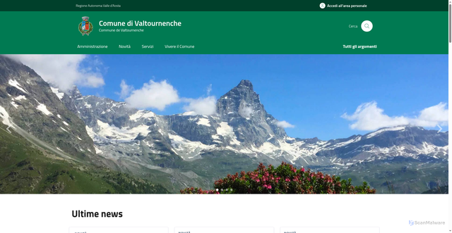 Security scan screenshot of https://www.comune.valtournenche.ao.it/