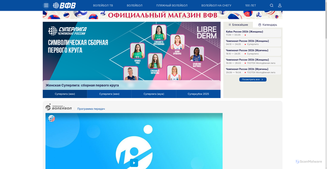 Security scan screenshot of https://volley.ru