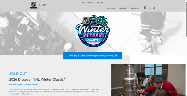 Security scan screenshot of https://nhlexperiences.com/2026-nhl-winter-classic