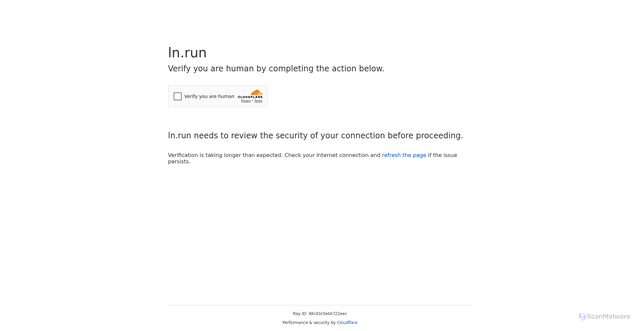 Security scan screenshot of https://ln.run/Tk3R1
