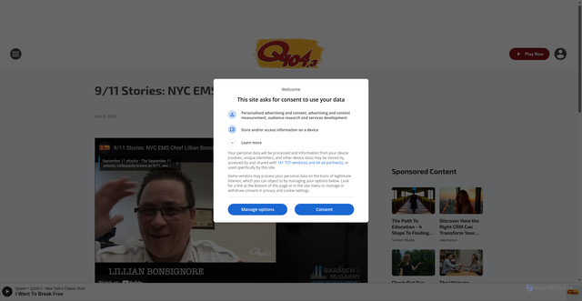 Security scan screenshot of https://q1043.iheart.com/content/2021-02-07-911-stories-lillian-bonsignore/