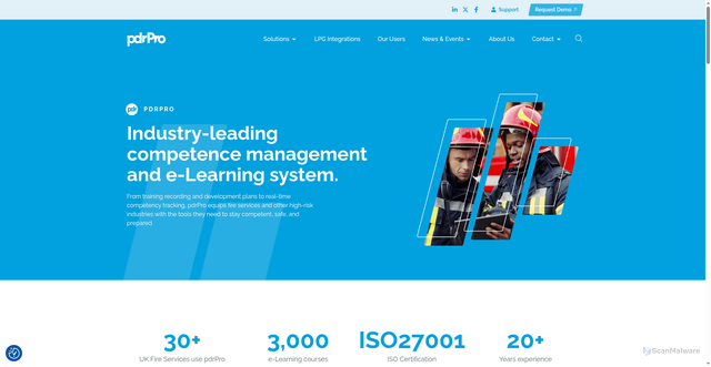 Security scan screenshot of https://pdrpro.co.uk