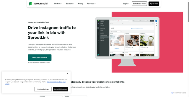 Security scan screenshot of https://sprout.link/
