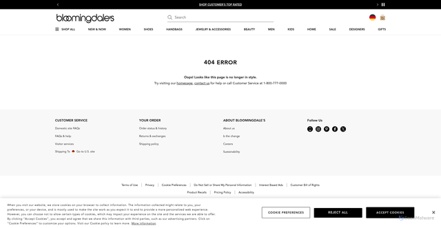 Security scan screenshot of https://www.bloomingdales.com/shop/makeup-perfume-beauty/chanel?id=1000926