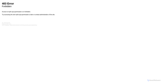 Security scan screenshot of https://mp4x-api.sportmaster.ru