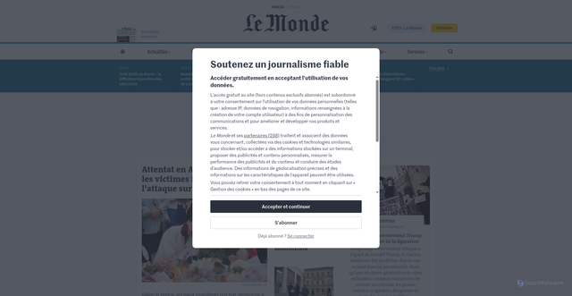 Security scan screenshot of https://monrelay.org/as.php