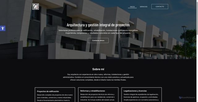 Security scan screenshot of https://acgarquitectos.es