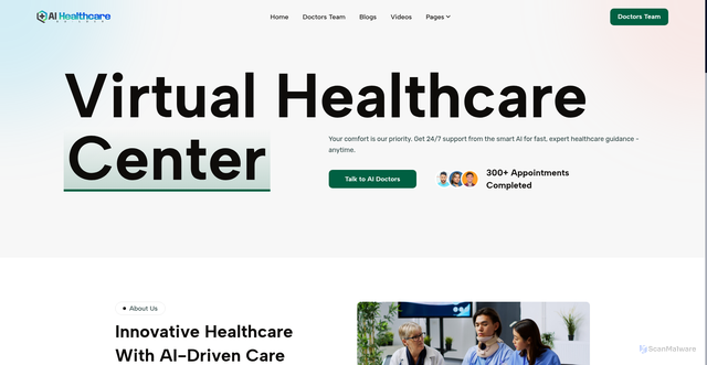 Security scan screenshot of http://softmarketingservices.com/_wildcard_.aihealthcarebuilder.com/