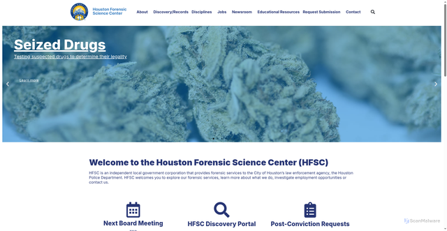 Security scan screenshot of https://hfsctx.gov/