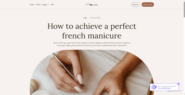 Security scan screenshot of https://studioorchidee.ca/blog-pages/blog-posts/how-to-achieve-a-perfect-french-manicure