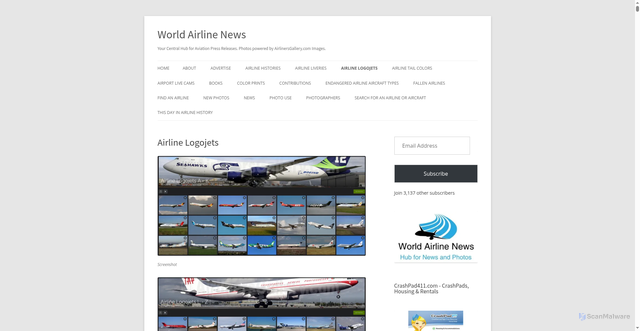 Security scan screenshot of https://worldairlinenews.com/airline-logojets/