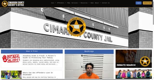 Security scan screenshot of https://cimarroncoso.gov/