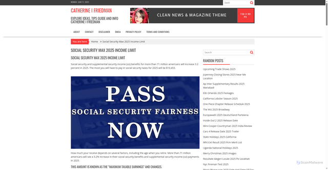 Security scan screenshot of https://catherineifriedmanm.pages.dev/zrvhk-social-security-max-2025-income-limit-qsmmk/
