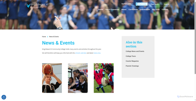Security scan screenshot of https://www.kingedwardvi.org.uk/news-events/