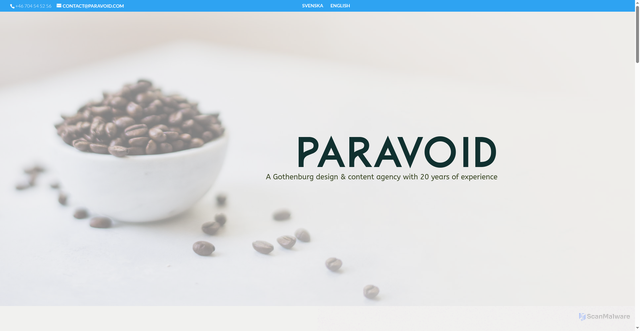 Security scan screenshot of https://paravoid.se