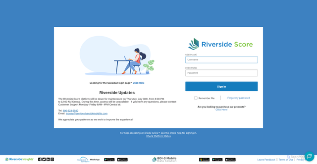 Security scan screenshot of https://wjiv.riversidescore.com