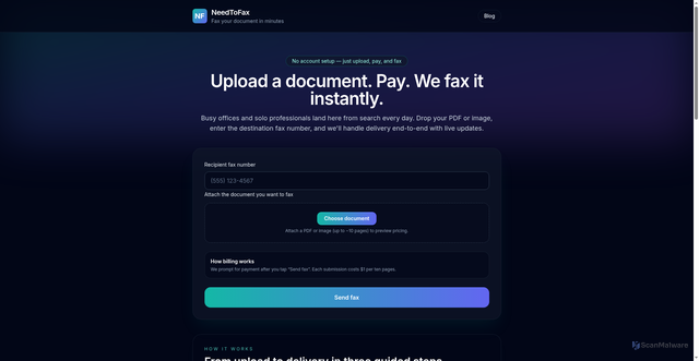 Security scan screenshot of https://need2fax.com/