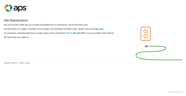 Security scan screenshot of https://qa2.aps.com
