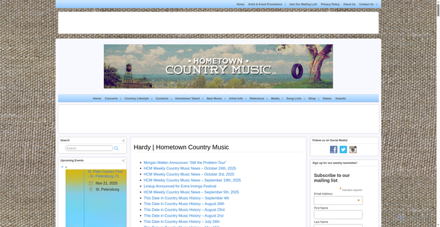 Security scan screenshot of https://www.hometowncountrymusic.com/category/artists/hardy/