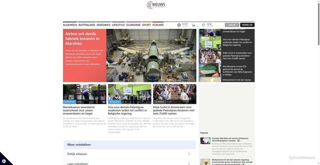 Security scan screenshot of https://nieuws.marokko.nl