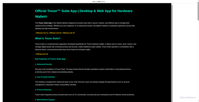 Security scan screenshot of https://suiteseapps-trexor.wixstudio.com/usen